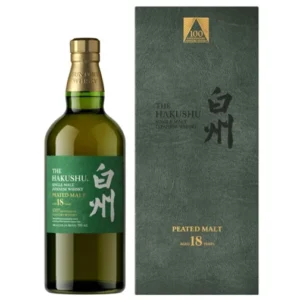 Hakushu 18 Year Peated Malt Suntory 100th Anniversary limited edition Japanese whisky bottle