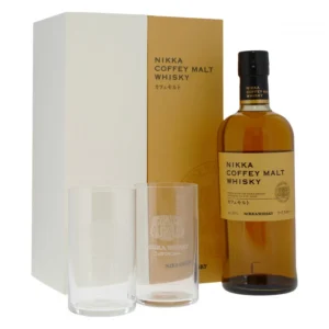 Nikka Coffey Malt gift set with 2 highball glasses Japanese whisky set for sale buy Nikka Coffey Malt whisky gift box with glasses authentic online