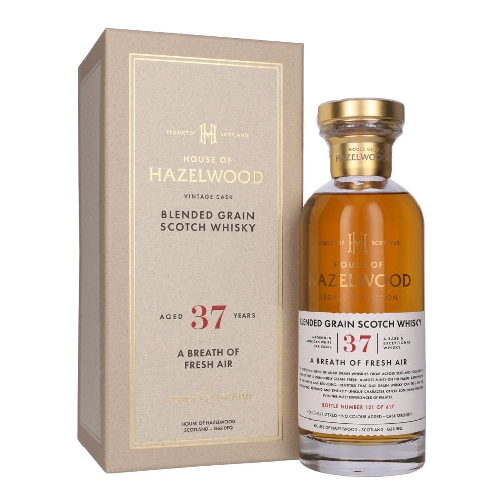 A Breath Of Fresh Air 37 Year House of Hazelwood Legacy Collection whisky bottle for sale authentic
