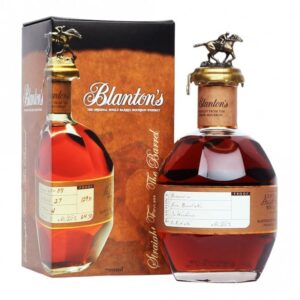 Blanton’s Straight From The Barrel bourbon whiskey bottle damaged box discount premium barrel strength bourbon