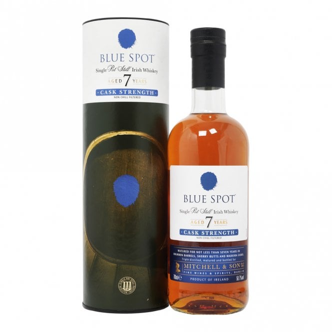 Blue Spot 7 Year Old Irish whiskey cask strength bottle rare release
