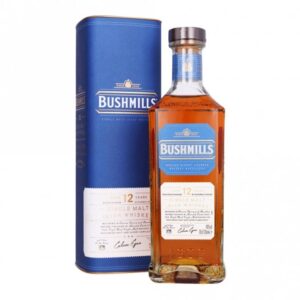 Bushmills 12 Year Old Irish single malt whiskey bottle