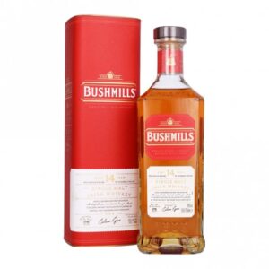 Bushmills 14 Year Old Irish single malt whiskey bottle