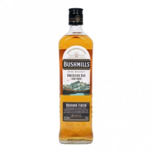 Bushmills American Oak Cask Finish Irish whiskey single malt bottle
