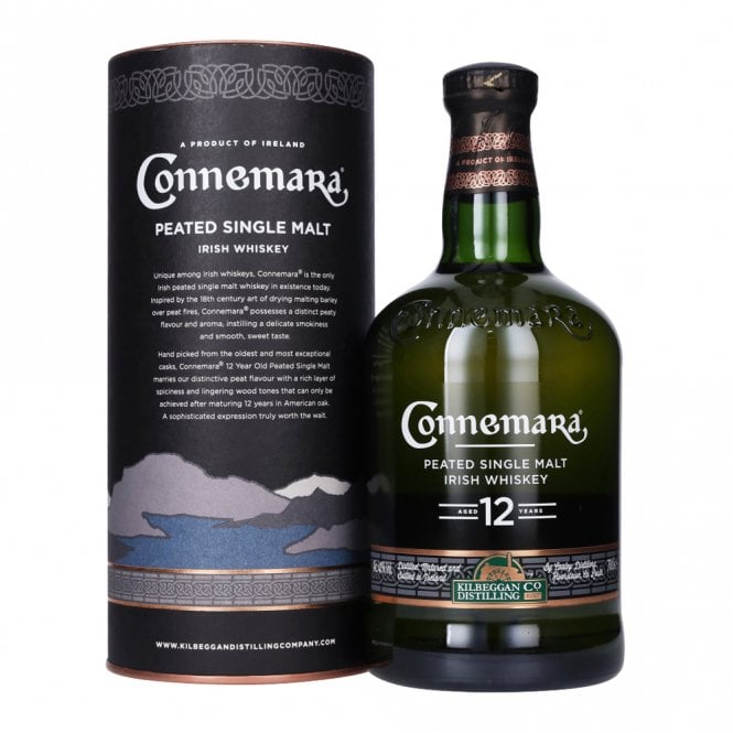 Connemara 12 Year Old peated Irish whiskey smoky single malt bottle