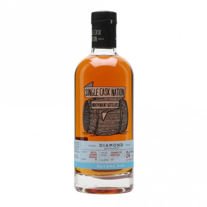 Diamond Uitvlugt 1999 24 year old single cask nation rum bottle