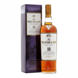 Macallan 18 Year Old Sherry Oak 1993 vintage Speyside single malt Scotch whisky bottle for sale authentic