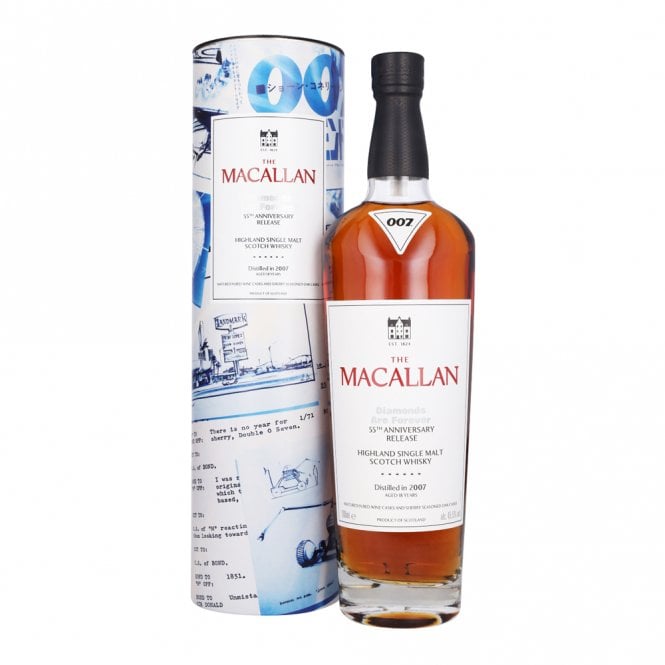 Macallan Diamonds Are Forever 55th Anniversary whisky bottle luxury edition