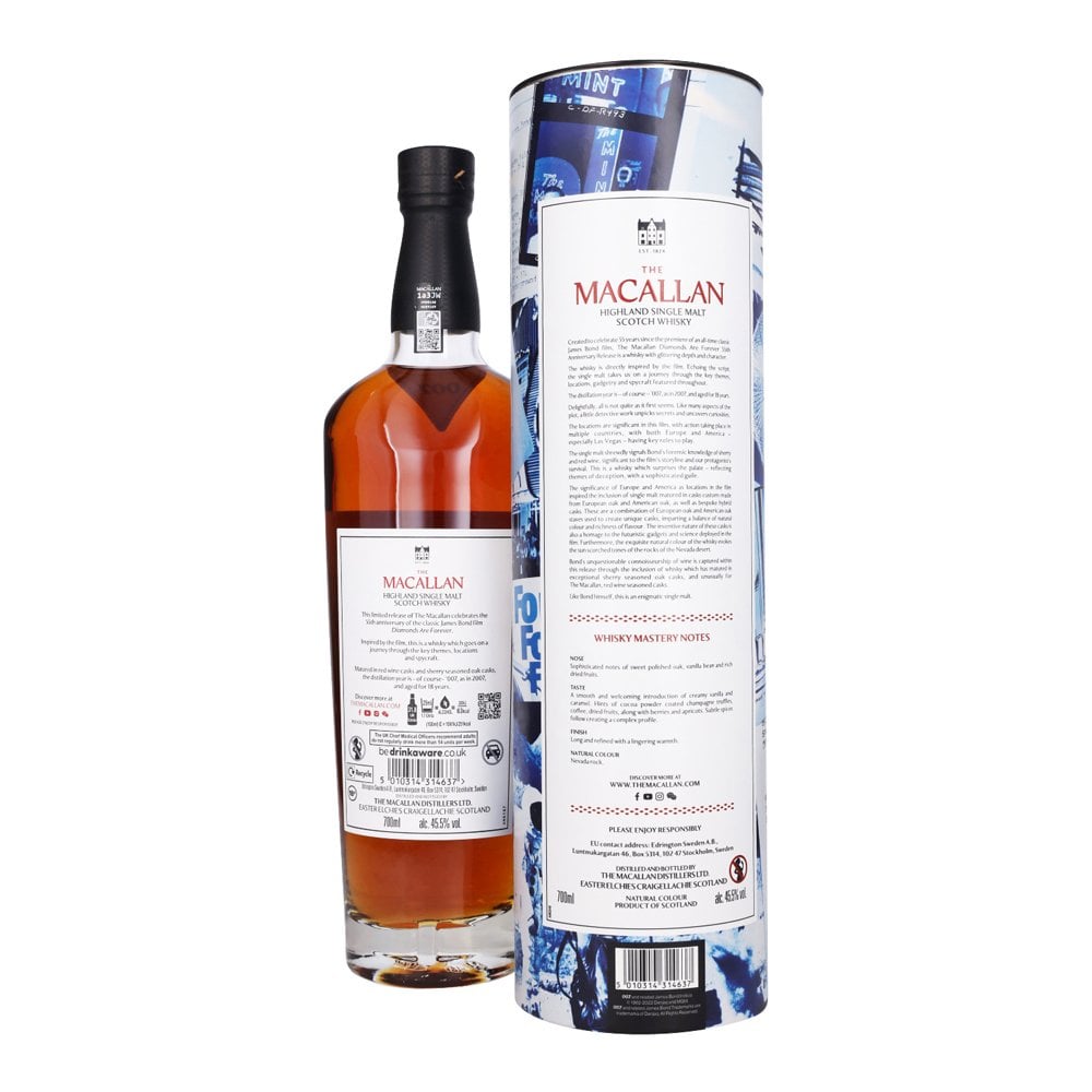 Macallan Diamonds Are Forever 55th Anniversary whisky bottle luxury edition