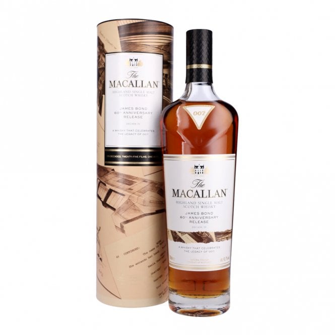 Macallan James Bond 60th Anniversary Decade 4 limited edition Speyside single malt Scotch whisky collectible bottle