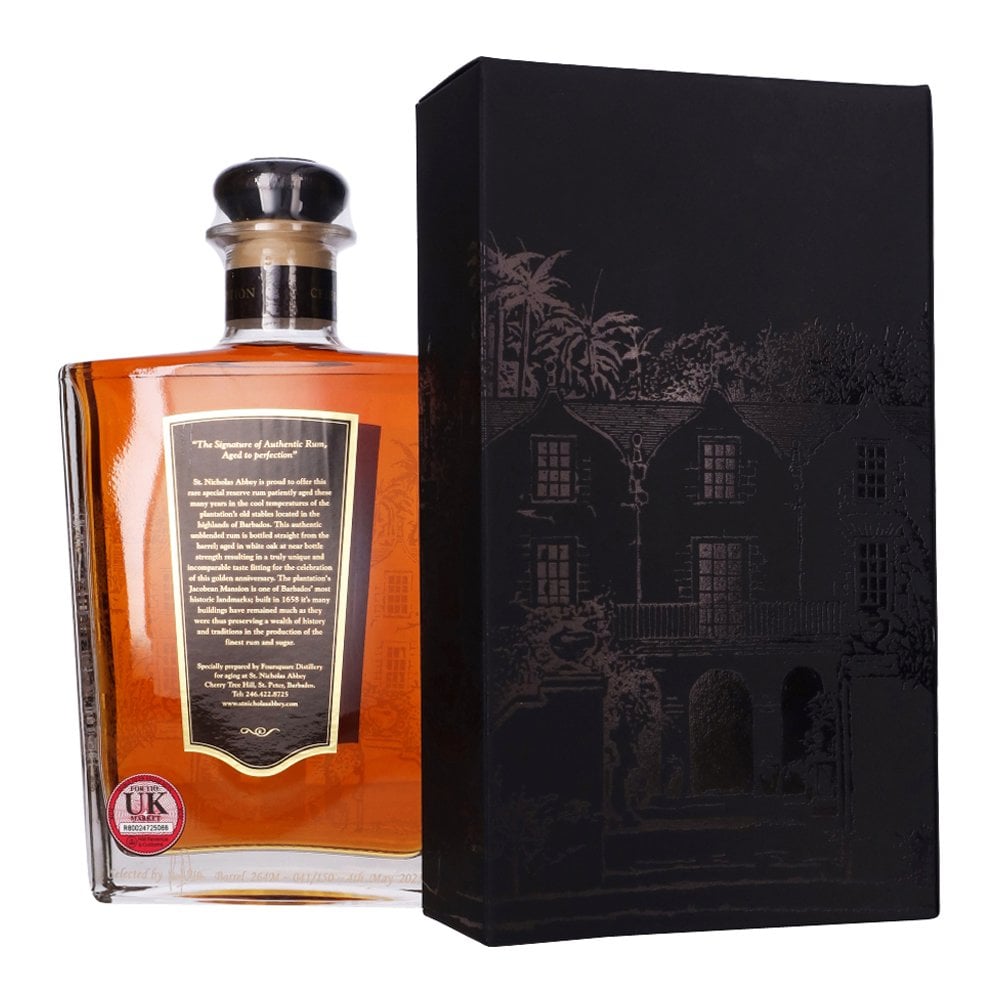 St Nicholas Abbey 25 Year Old Rum luxury aged Barbados rum bottle