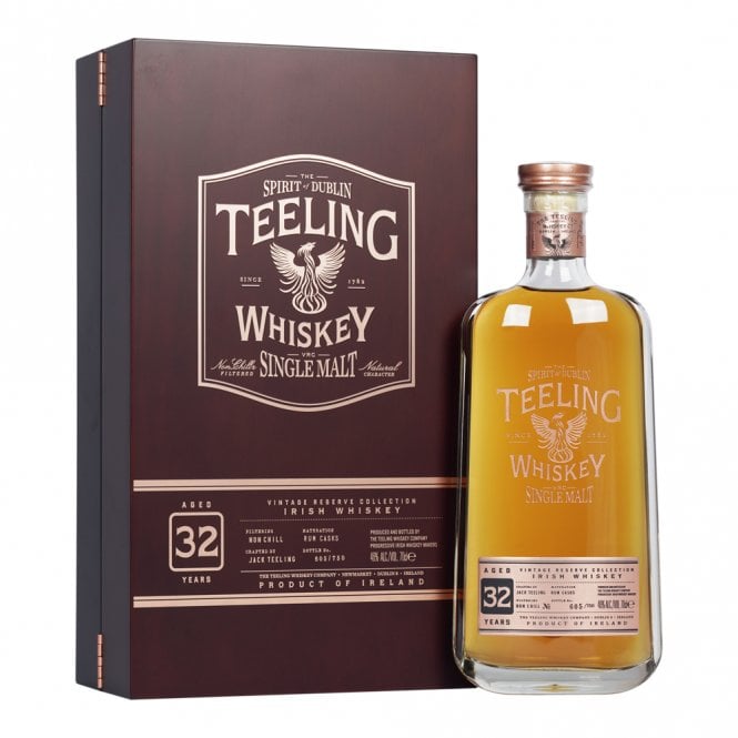 Teeling 32 Year Old Vintage Reserve Irish whiskey bottle rare release