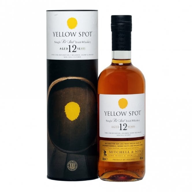 Yellow Spot 12 Year Old Irish whiskey single pot still bottle
